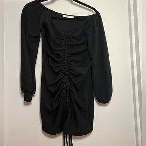 Black mini sweater dress